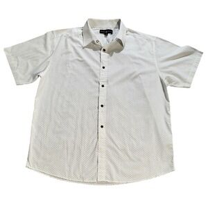 Beverly Hills Polo Club Dotted Button Down Shirt Short Sleeve XL